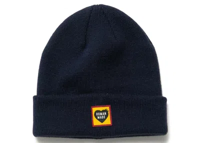 Pre-owned Human Made Classic Beanie In Navy Blue