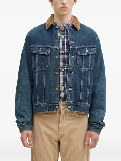 Human Made Corduroy-collar Denim Jacket In Blue