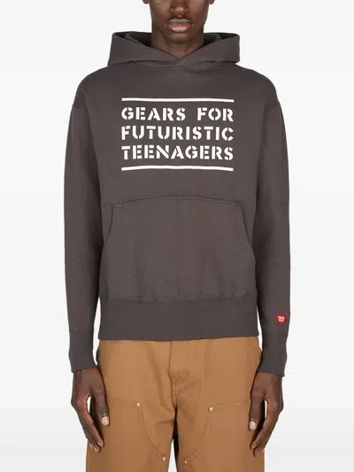 Human Made Cotton Hoodie In Brown