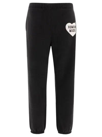 Human Made Cotton Pants With Logo In Black