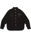 Human Made Cotton Twill Shirt In Black