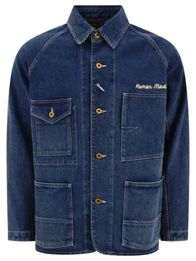 Human Made "coverall" Denim Jacket In Blue