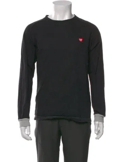 Pre-owned Human Made Crew Neck Long Sleeve T-shirt In Black