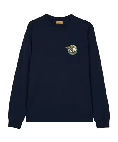 Human Made Crew Neck Long-sleeved Sweatshirt In Blue