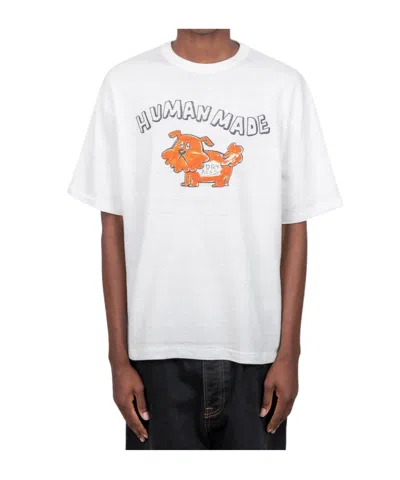 Human Made Logo-print Cotton-jersey T-shirt In White