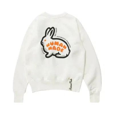 Pre-owned Human Made Crewneck Sweatshirt Rabbit 'white'