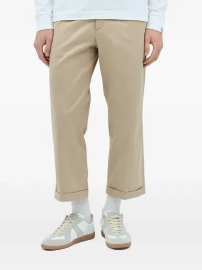 Human Made Cropped Trousers In Neutrals