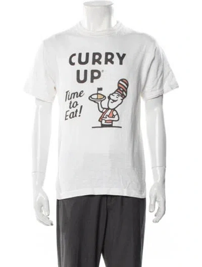 Pre-owned Human Made 'curry Up' Graphic Print T-shirt In White