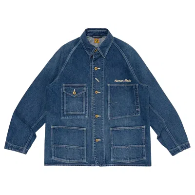 Pre-owned Human Made Denim Coverall Jacket 'indigo' In Blue