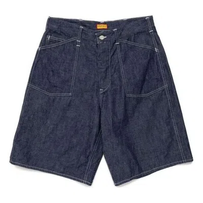 Human Made Denim Shorts 'indigo' In Blue
