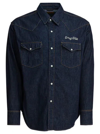 Human Made Denim "western" Shirt In Blue