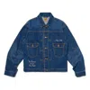 Human Made Embroidered Denim Work Jacket In Blue