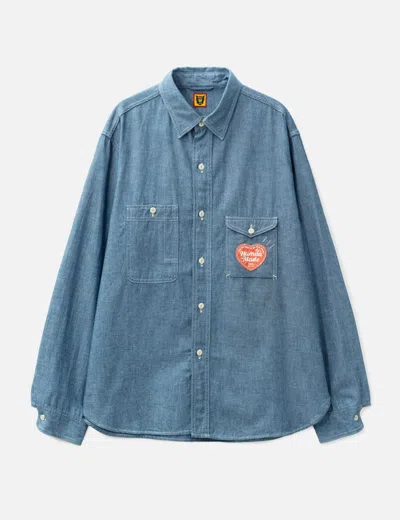 Human Made Destroy Batch Denim Shirt In Blue