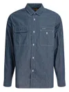 Human Made Relaxed Fit Chambray Shirt In Blue