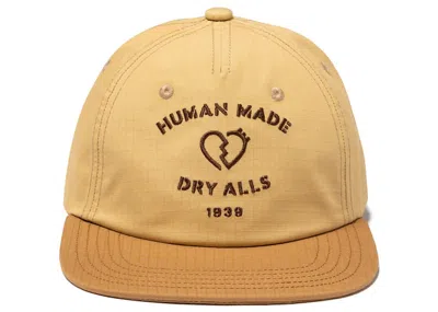 Pre-owned Human Made Dry Alls 5 Panel Rip Stop Cap In Beige