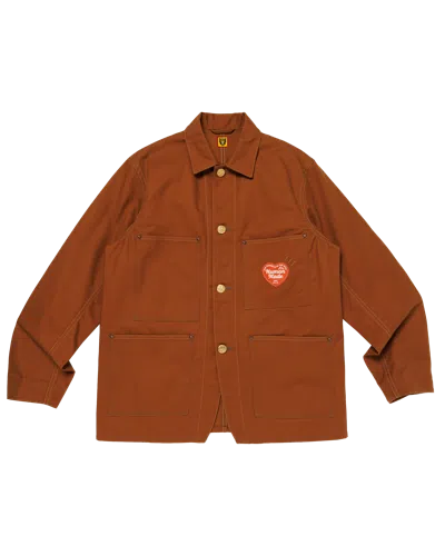 Human Made Kids' Duck Coverall Jacket In Brown