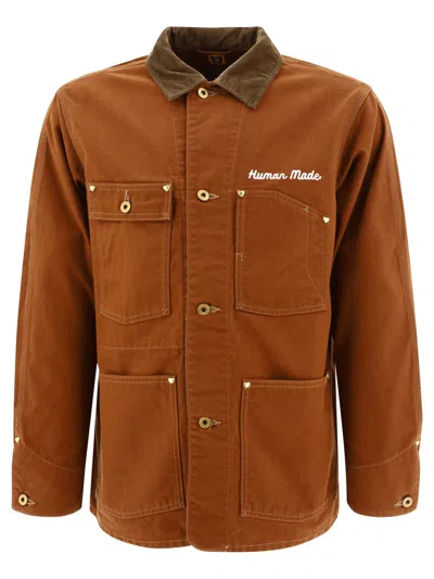 HUMAN MADE DUCK COVERALL JACKETS BROWN