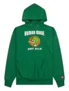 Human Made Duck-logo Heavyweight Hoodie In Green