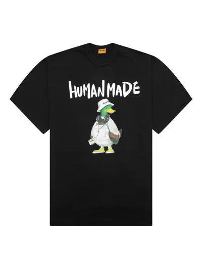 Human Made Duck-print Cotton T-shirt In Black