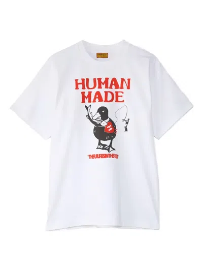 Human Made Duck-print Crew-neck T-shirt In White