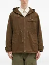 Human Made Duck-print Hooded Jacket In Brown