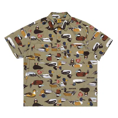 Pre-owned Human Made Duck Short-sleeve Shirt 'olive Drab' In Green