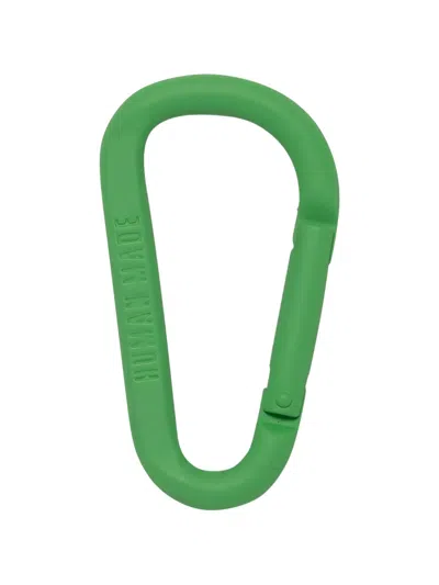 Human Made Embossed Carabiner Keyring In Green