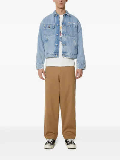 Human Made Embroidered Denim Jacket In Blue