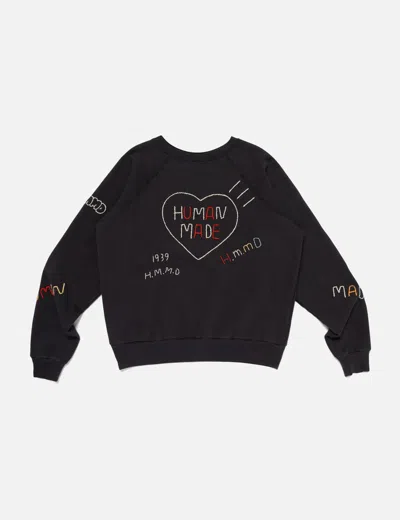 Human Made Embroidered Sweatshirt In Black