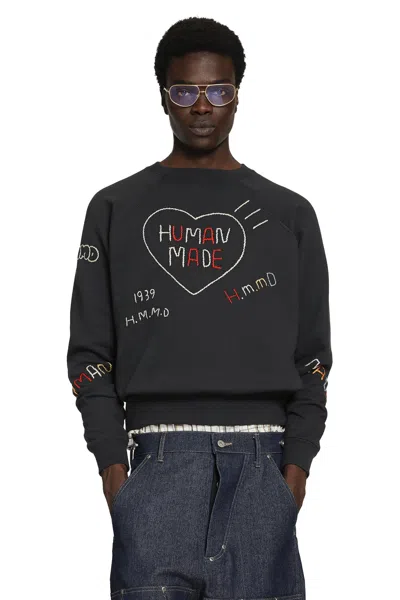 Human Made Embroidered Sweatshirt In Black