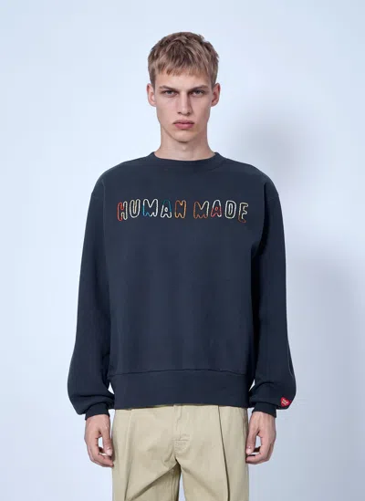 Human Made Embroidered Sweatshirt In Blue