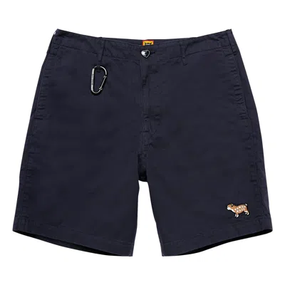 Pre-owned Human Made Embroidery Chino Shorts 'navy' In Blue