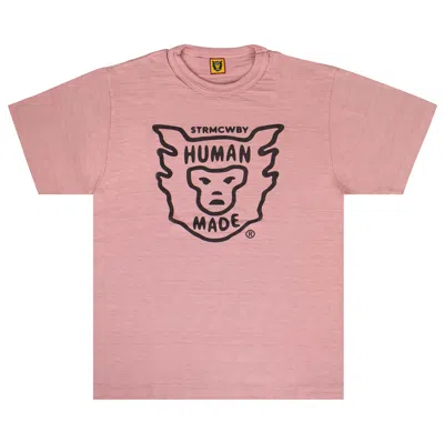Pre-owned Human Made Face Logo Short-sleeve T-shirt 'pink'