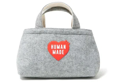 Pre-owned Human Made Felt Small Tote Bag In Grey
