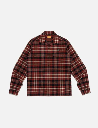 Human Made Flannel Check Shirt In Brown