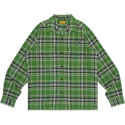 Pre-owned Human Made Flannel Check Shirt 'green' | Men's Size L