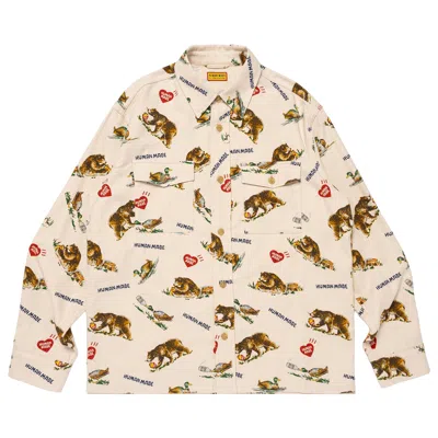 Pre-owned Human Made Flannel Shirt 'white' | Men's Size M