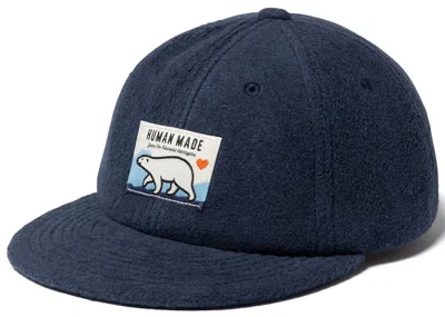 Pre-owned Human Made Fleece Cap In Navy Blue