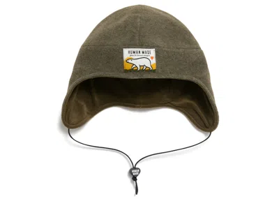 Pre-owned Human Made Fleece Earflap Hat In Olive Drab