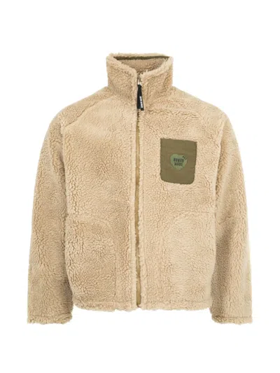 Human Made Fleece Zip Jacket In Neutral