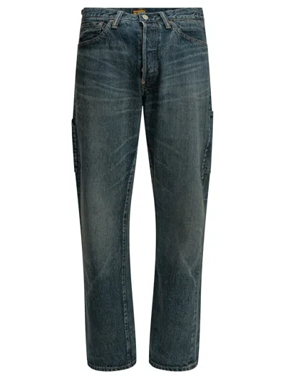 Human Made "future" Straight Leg Jeans In Blue
