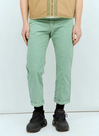 Human Made Garment-dyed Painter Trousers In Green