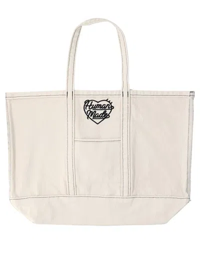 Human Made Garment Dyed Tote Bag In White