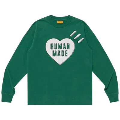 Pre-owned Human Made Graphic Long-sleeve T-shirt 'green' | Men's Size Xxl
