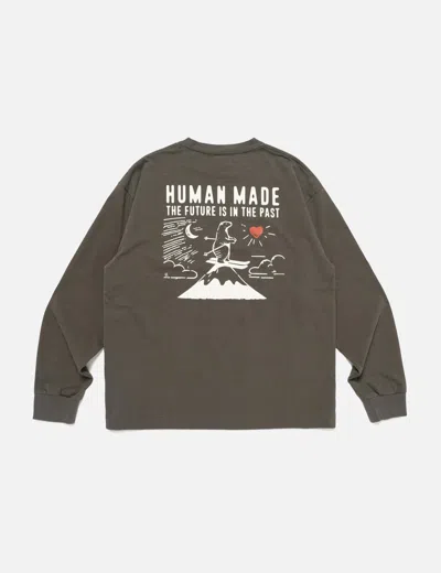 Human Made Graphic L/s T-shirt #4 In Gray