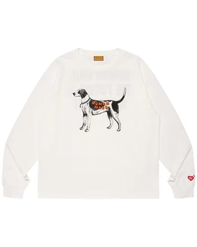 Human Made Kids' Graphic L/s T-shirt In White
