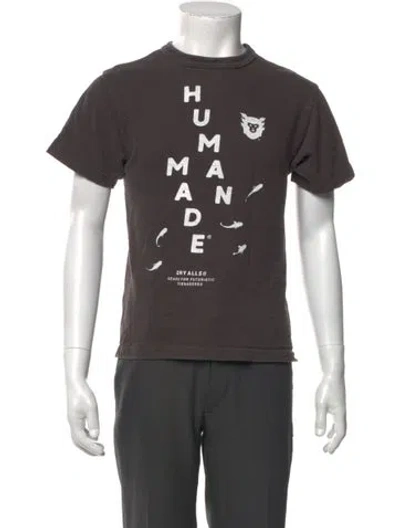 Pre-owned Human Made Graphic Print Crew Neck T-shirt In Gray