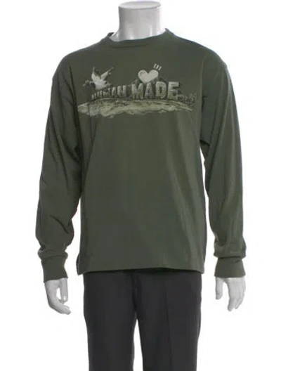 Pre-owned Human Made Graphic Print Crew Neck T-shirt In Green