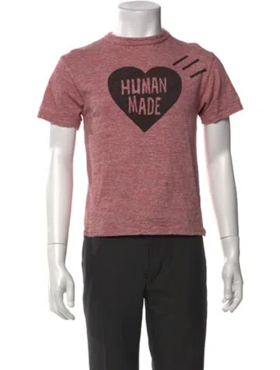 Pre-owned Human Made Graphic Print Crew Neck T-shirt In Pink