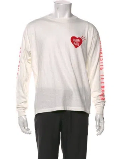 Pre-owned Human Made Graphic Print Crew Neck T-shirt In White